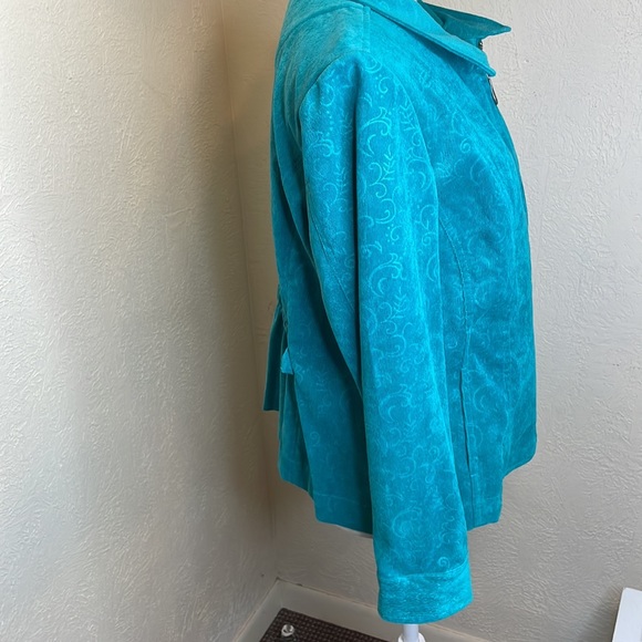 🎉HP🎉Christopher & Banks Petite Sea Green Corduroy Jacket - Picture 4 of 12